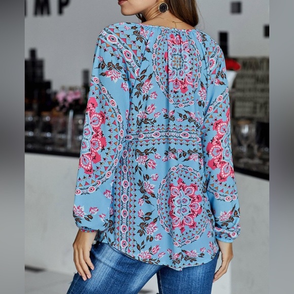 🌈🌺 NWOT Bohemian Blouse - Picture 2 of 12